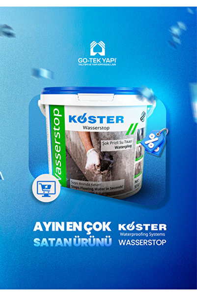 Genel Markalar Köster Wasserstop Ani Priz Alan Su Tıkacı 10 Kg
