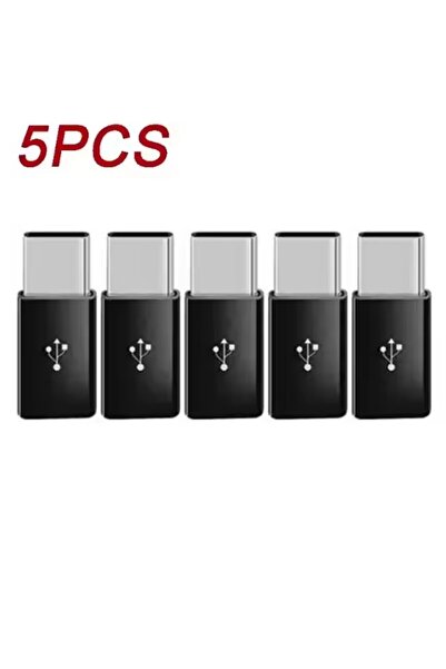 Choice 5Pcs Black 5Pcs Micro USB Female To Type C Male Adapter Converter for ...