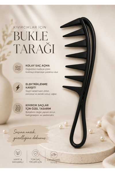 invictus design Kadın Siyah Saç Şekillendirici Bukleli Kıvırcık Dalgalı Saçla...