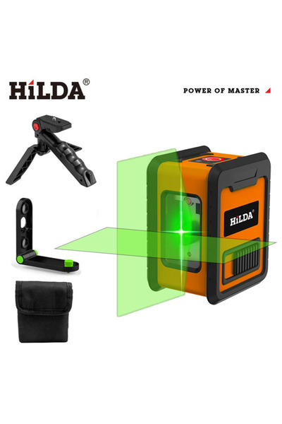 Choice1 HILDA SET 6 HILDA Laser Level Meter 2-Line Cross Green Level Laser Ho...