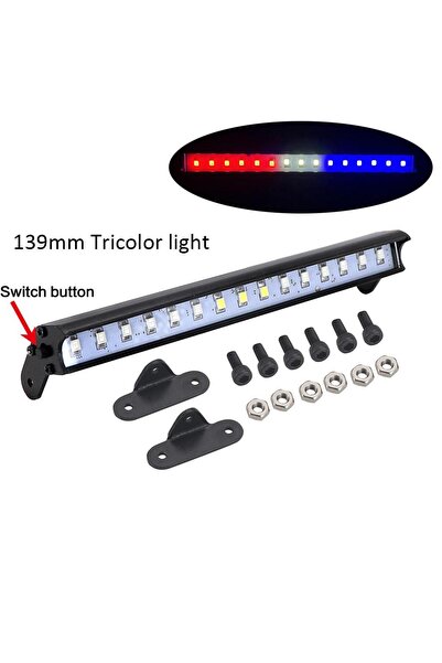 Choice1 139MM Tricolor Rc Car Roof Led Light Bar Light 53-149mm Searchlight F...