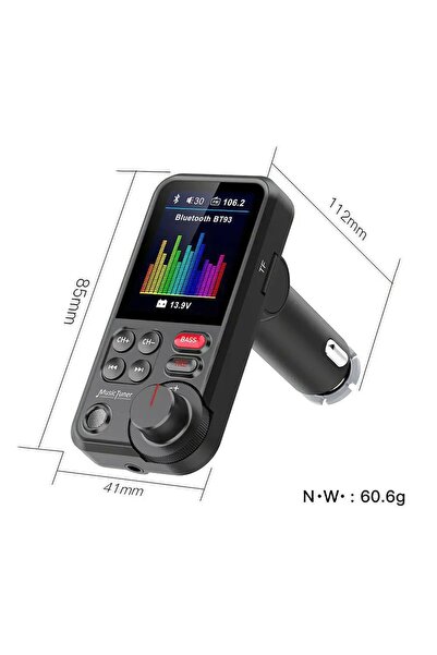 Choice black Car Wireless FM Transmitter Radio Adapter Fast Charging Aux QC3....