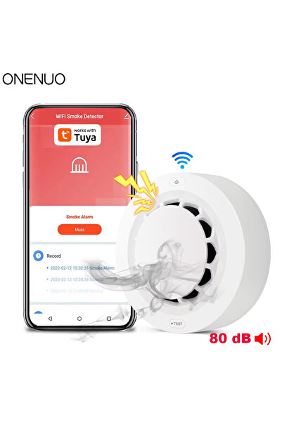 Choice ONENUO Tuya WiFi كاشف الدخان مستشعر ضوئي إنذار الحريق نظام أمان المطبخ...