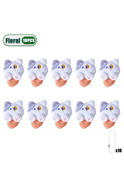 Choice1 Floral-10PCS 1-20PCS Cute Plush Long Tail Cat Pendant Cat Doll Doll S...