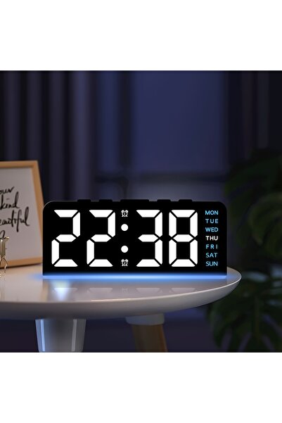 Choice Blue Light Innovative LED Digital Alarm Clock with Atmosphere Light & ...