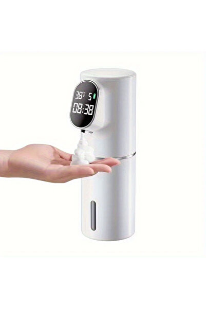 Choice1 موزع صابون رغوي أوتوماتيكي أبيض مع شاشة LED - 2 في 1 شحن USB للاستخدا...