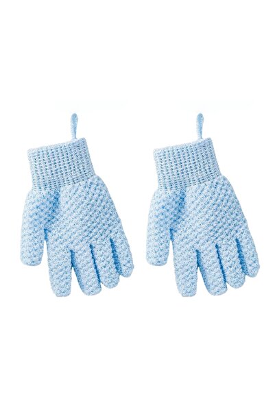 choice2 nylon 2Pcs blue 1Pc Five Finger Shower Gloves Frosted Mud Rubbing Tow...