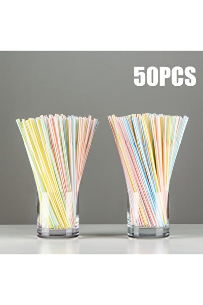 Choice Stripe-50PCS 50-1000Pcs Drinking Straws Colorful & Black Rietjes Flexi...