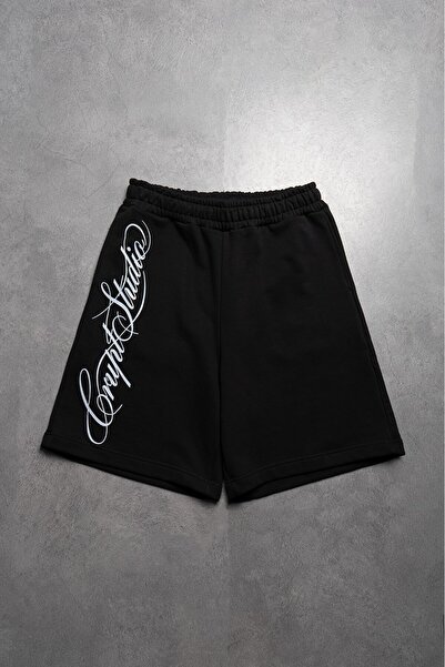 Crupt Studio شورت رجالي أسود من Chaos Division Jorts
