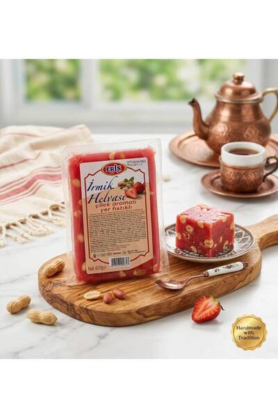 Eriş Helva ERİŞ İrmik Helvası Çilek ve Yer fıstıklı 400GR