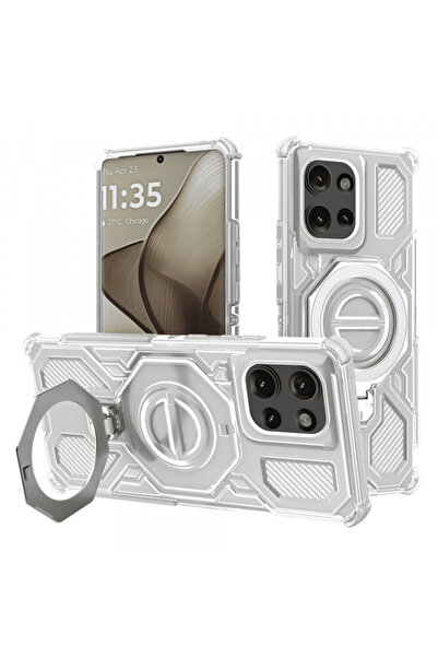 Motorola Husa pentru Edge 50, Techsuit, Carbon Shield Pro, Alba