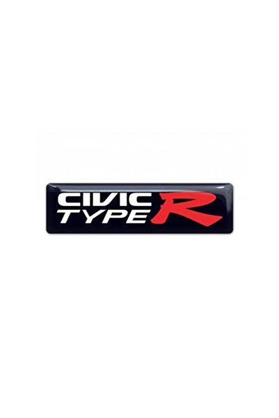 Redline Grafik Civic Typer Racing Siyah 3D Sticker 2 Adet