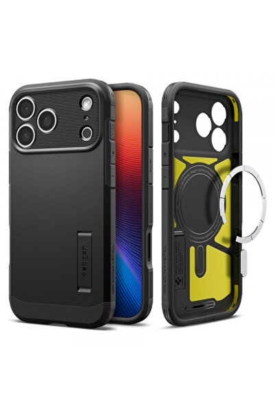 Apple Husa MagSafe pentru iPhone 17 Pro Max, Spigen, Tough Armor T, Neagra