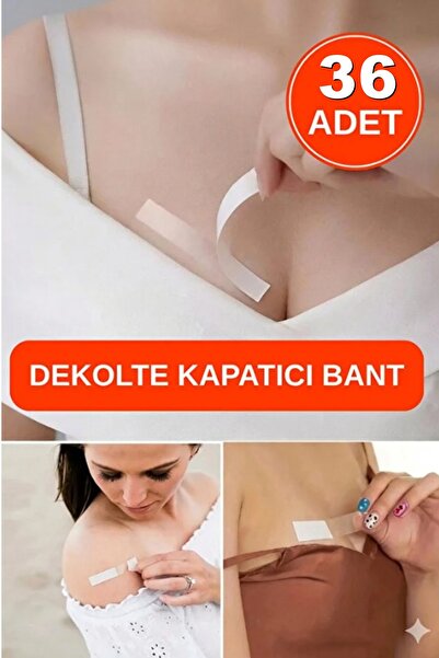 İndirimKap 36 Parça Şeffaf Elbise Sabitleyici Dekolte Takı Kıyafet Sabitleme ...