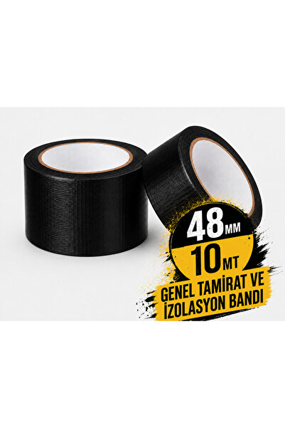 Sanplaza Siyah Tamir ve İzolasyon Bandı 48mm 10mt Suya Dayanıklı Duct Tape Sı...