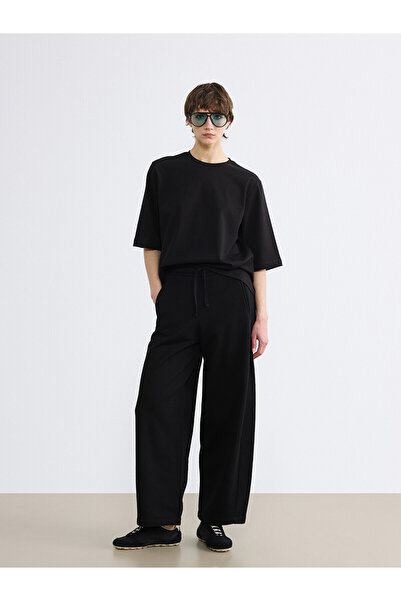 LC Waikiki Nevavm Farkıyla Soulife Black 3 Threaded Straight Loose & Baggy Wo...