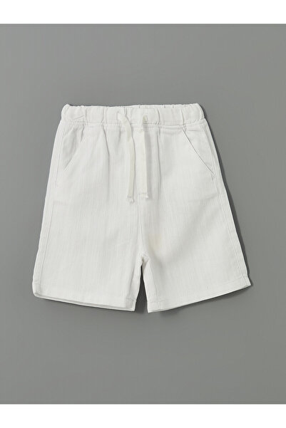 LC Waikiki Nevavm Boys' Gabardine Shorts with Elastic Waist