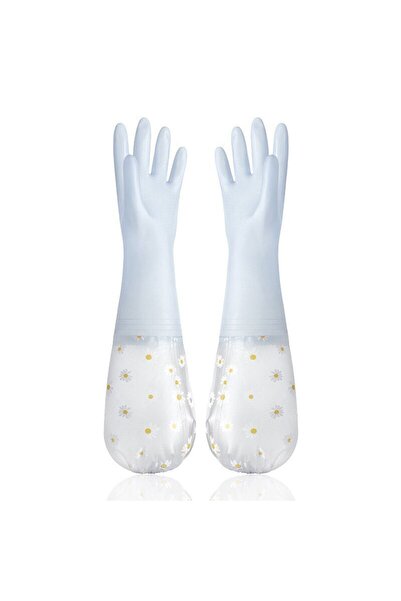 Choice blue Waterproof Housework Cleaning Gloves Kitchen Cleaning Latex House...