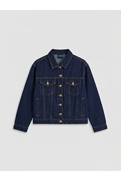 LC Waikiki Nevavm Girl's Jean Jacket with a Difference