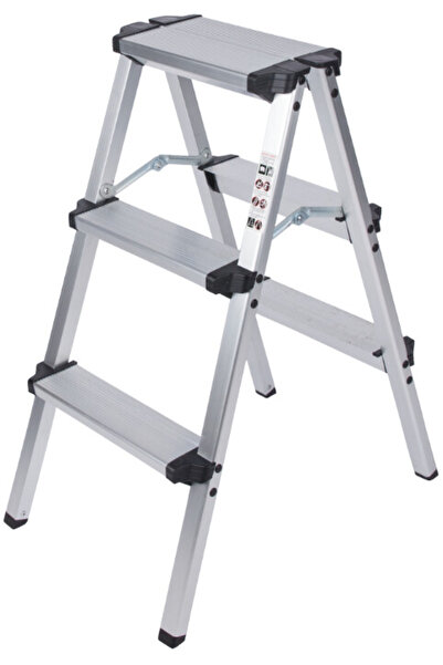 Evotools Scară dublă din aluminiu ETS - Înălțime totală 120 cm