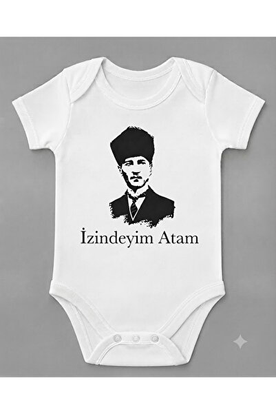EYDUBABY بدلة أطفال مطبوعة من القطن العضوي مع طباعة نصية من Atam Yazılı