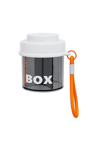 Choice white Pill Dispenser,Portable Supplement Organizer Bottle with Anti-Mi...