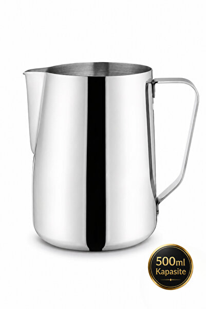 Epinox Süt Potu Barista Pitcher 500 ml - Paslanmaz Çelik Kahve ve Süt Köpürtm...