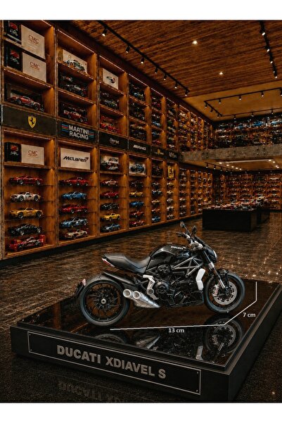 OYUNCAKSAHİLİ Ducati Diavel S Ölçek Model 13x7cm Motosiklet Orjnal Modeli Süs...