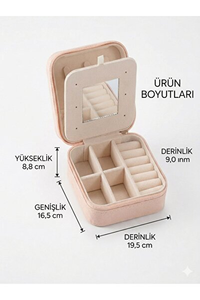mucize MİNİ Seyahat Takı Kutusu Düzenleyici Aynalı Taşınabilir Takı Saklama K...
