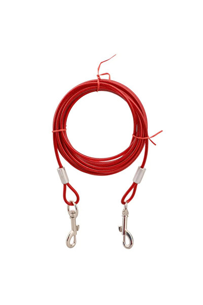 Choice 5m Red High Quality 5mm*3m Lengthen Steel Wire Dogs Rope Chain Durable...