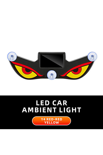choice2 A Cool DEMON EYE Ambient Light Solar Powered Breathing Neon Light Car...
