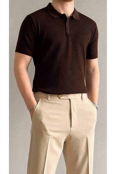 Butik Special Patterned Summer Polo Neck T-Shirt