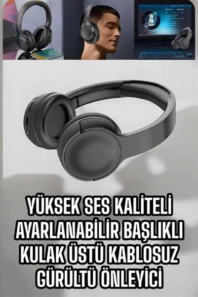 TinyBox Kablosuz Bluetooth Kulaklık ANC/ENC Destekli Kulak Üstü Yüksek Ses Kaliteli