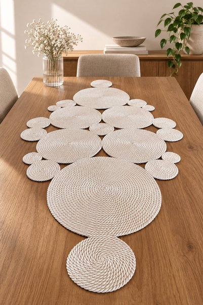 Naspar Light Mink Multi-Purpose Tablecloth/Runner/Presentation Mat/Made to Be...