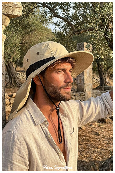 PIECE SIGNATURE Enselikli Safari Hat - Sun Protection, Quick-Drying Fabric