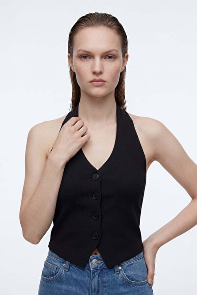 HAKKE Backless Buttoned Vest