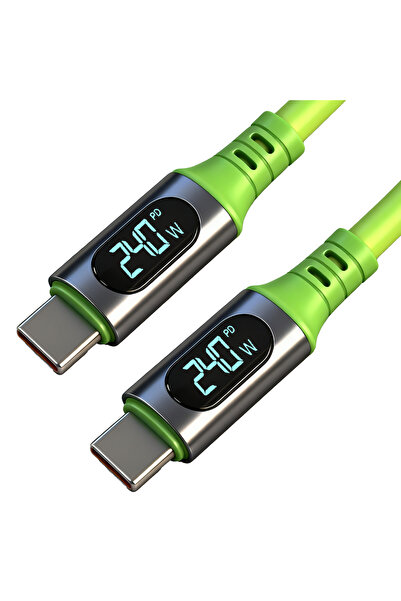 Choice3 كابل USB C إلى C مع شاشة LED، 240 واط، كابل USB من النوع C للشحن السر...
