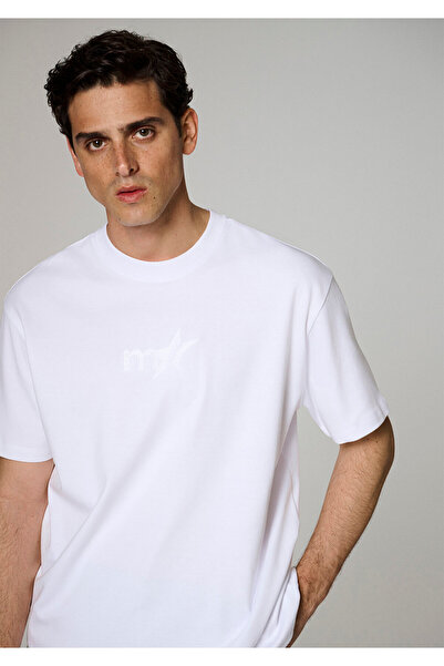 Mavi Printed White T-Shirt