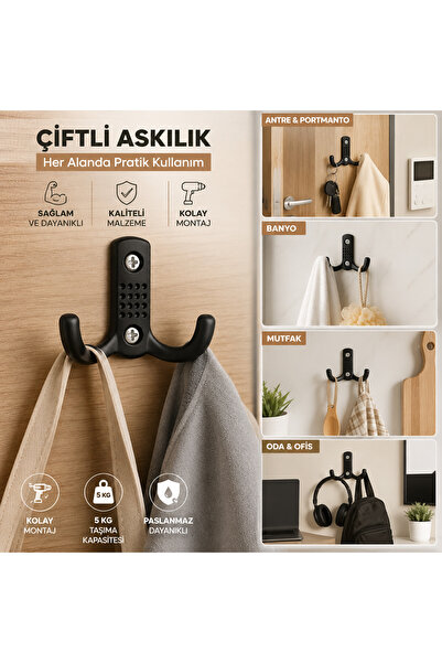 reis kulp mobilya aksesauarları imalat sanayi Metal Portmanto Askısı Siyah No...