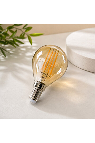 ORBUS Pa45 E14 Ince Duy 4w Sarı Amber Işık Dekoratif Avize Led Ampul