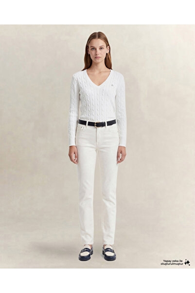 Gant Kadın Beyaz Regular Fit Jean