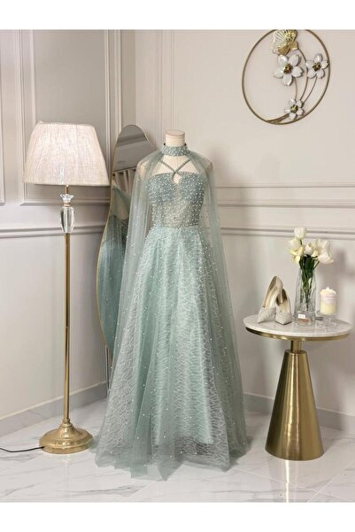 vanus fashion 7305-فستان نسيم الزمرد