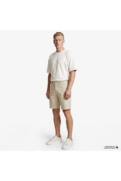Nautica Erkek Bej Regular Fit Şort