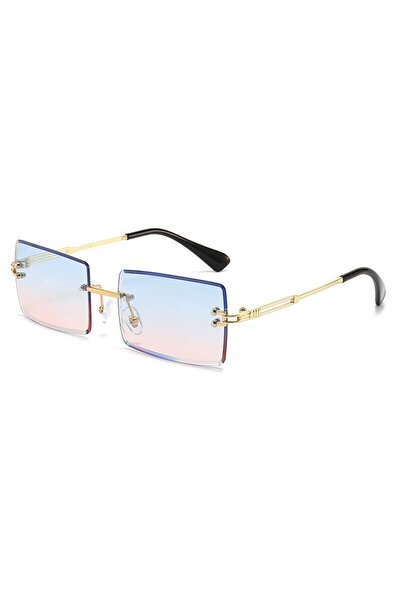 Choice blue Vintage Fashion 2021 New Sunglasses Rimless Frameless Rectangle S...