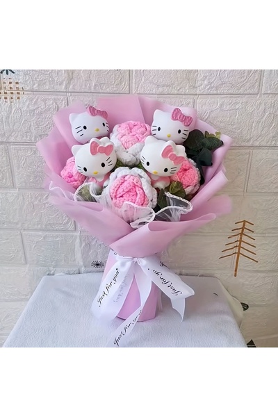 Choice3 KT-A-PINK Sanrio artificial rose bouquets and Hello Kitty preserved r...