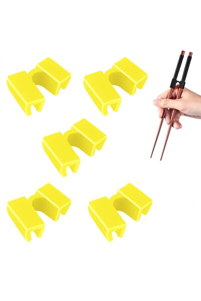 Choice Yellow 5 PCS 5 PCS Reusable Chopsticks Helpers Training Chopstick Hing...