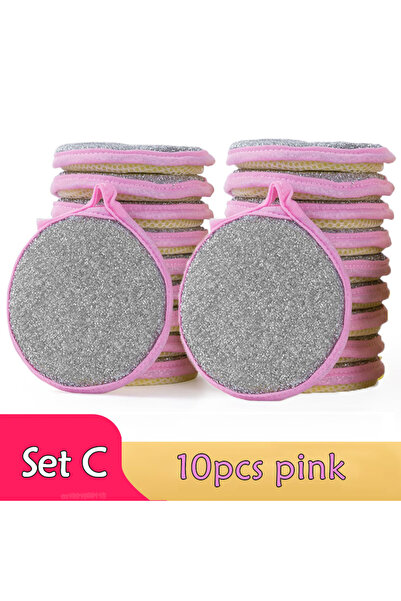 Choice9 20Pcs Pink 5/10/20Pcs Double Side Dishwashing Sponge Dish Washing Bru...