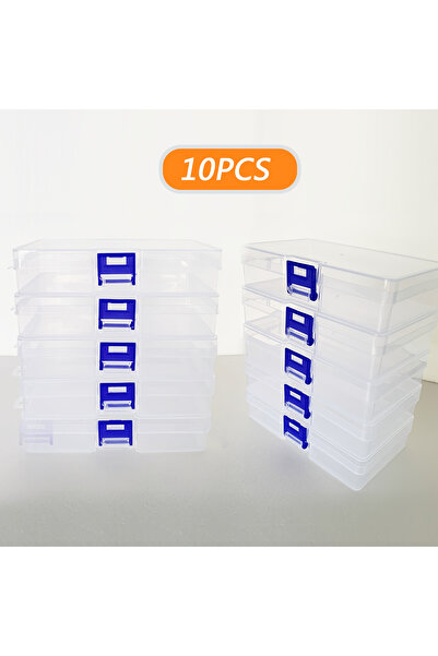 Choice 10pcs 5pcs Transparent Lockable Empty Box, Rectangular Plastic Storage...