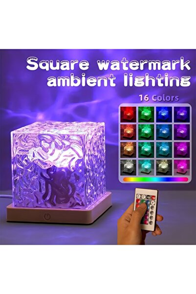 Choice 16 Colors 16 Colors Water Ripple Projector Dynamic Rotating LED Night ...