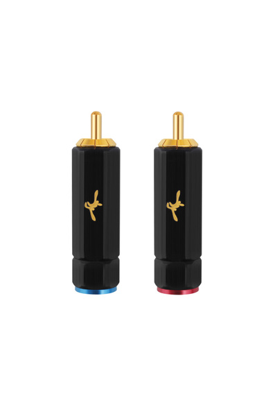 Choice 2Pcs YYAUDIO Pure copper gold-plated RCA plug self-locking lotus termi...